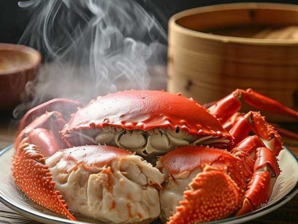 蒸蟹秘籍，蟹肉鲜美，传统蒸煮艺术的呈现